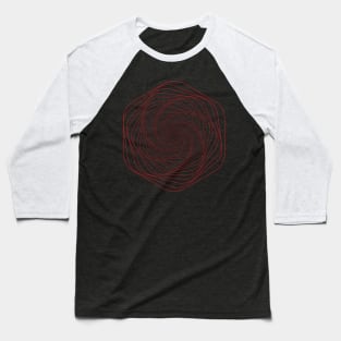 Geometric lineart abstract space red Baseball T-Shirt